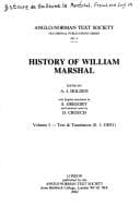 Tapa de History of William Marshal