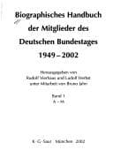 Tapa de Biographisches handbuch der mitglieder des Deutschen Bundestages 1949 - 2002