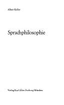 Tapa de Sprachphilosophie