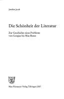 Tapa de Die Schönheit der Literatur