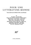 Tapa de Pour une littérature-monde