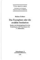 Tapa de Das Exemplum, oder, Die erzählte Institution