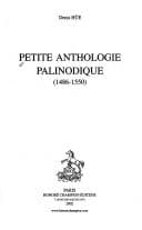 Tapa de Petite anthologie palinodique, 1486-1550