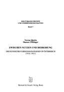 Tapa de Zwischen Nutzen und Bedrohung: die russischen Kriegsgefangenen in Osterreich (1914 - 1921)