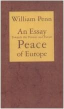 Tapa de An Essay Towards the Present & Future Peace in Europe