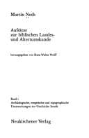 Tapa de Aufsätze zur biblischen Landes- und Altertumskunde