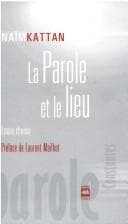 Tapa de Parole et le lieu  (La)