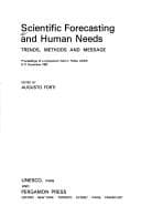 Tapa de Scientific forecasting and human needs