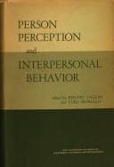 Tapa de Person perception and interpersonal behavior
