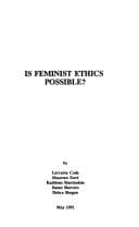 Tapa de Is feminist ethics possible?