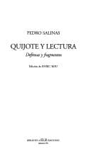 Tapa de Quijote y lectura
