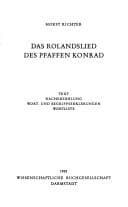 Tapa de Das Rolandslied des Pfaffen Konrad
