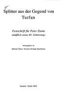 Tapa de Splitter aus der Gegend von Turfan