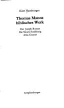 Tapa de Thomas Manns biblisches Werk