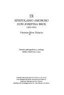 Tapa de Epistolario amoroso con Josefina Bros