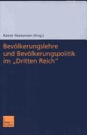 Tapa de Bevölkerungslehre und Bevölkerungspolitik im "Dritten Reich"