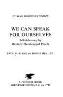 Tapa de We can speak for ourselves