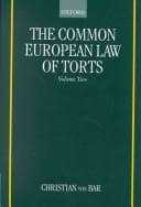 Tapa de The common European law of torts