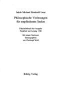 Tapa de Philosophische Vorlesungen für empfindsame Seelen
