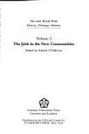 Tapa de The Irish in the New Communities (The Irish World Wide History, Heritage, Identity, Vol 2)