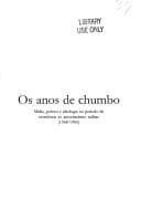 Tapa de Os anos de chumbo
