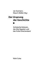 Tapa de Der Ursprung der Geschichte: archaische Kulturen, das alte Agypten und das fr uhe Griechenland