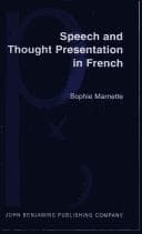Tapa de Speech and thought presentation in French