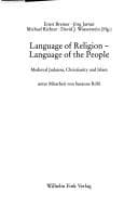 Tapa de Language of religion, language of the people