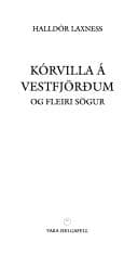 Tapa de Kórvilla á Vestfjörðum og fleiri sögur