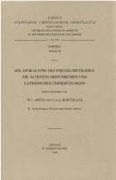 Tapa de Die Apokalypse des Pseudo-Methodius die ältesten griechischen und lateinischen Übersetzungen