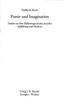 Tapa de Poesie und Imagination