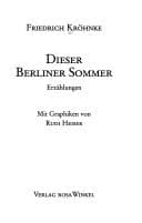 Tapa de Dieser Berliner Sommer