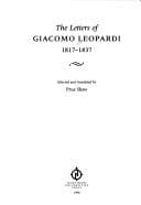Tapa de The Letters of Giacomo Leopardi 1817-1837 (Italian Perspectives) (Italian Perspectives,)