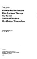 Tapa de Growth processes and distributional change in a South Chinese province