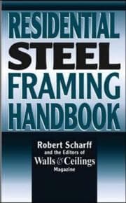 Tapa de Residential steel framing handbook