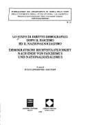Tapa de Lo stato di diritto democratico dopo il fascismo ed il nazionalsocialismo =
