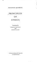 Tapa de Principles of ethics