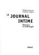 Tapa de Le journal intime