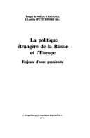 Tapa de La politique étrangère de la Russie et l'Europe