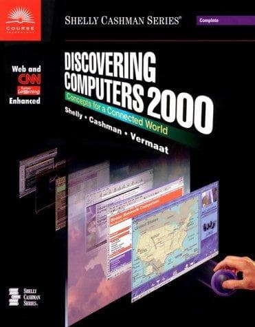 Tapa de Discovering Computers 2000, Concepts for a Connected World, Web and CNN Enhanced, Perfect Bound