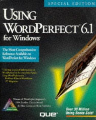 Tapa de Using WordPerfect 6.1 for Windows, special edition