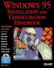 Tapa de Windows 95 installation and configuration handbook