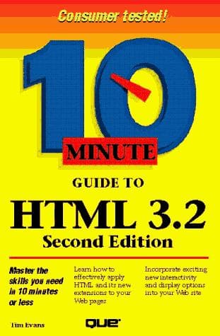Tapa de 10 minute guide to HTML