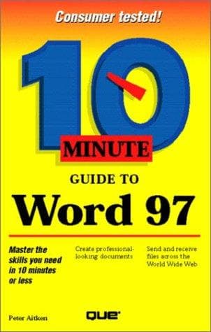 Tapa de 10 minute guide to Microsoft Word 97