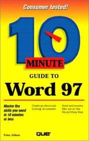 Tapa de 10 minute guide to Microsoft Word 97