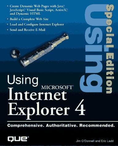 Tapa de Using Microsoft Internet Explorer 4