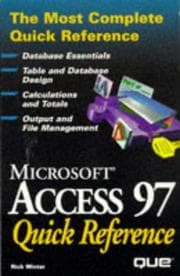 Tapa de Microsoft Access 97 quick reference