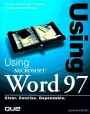Tapa de Using Microsoft Word 97