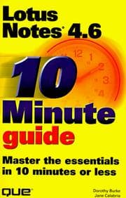 Tapa de 10 minute guide to Lotus Notes 4.6