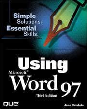Tapa de Using Microsoft Word 97